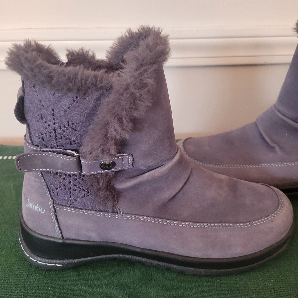 Jambu Womens Sycamore Snow Boots Size 8 Blue Water Resistant Nubuck Upper - Picture 2 of 12